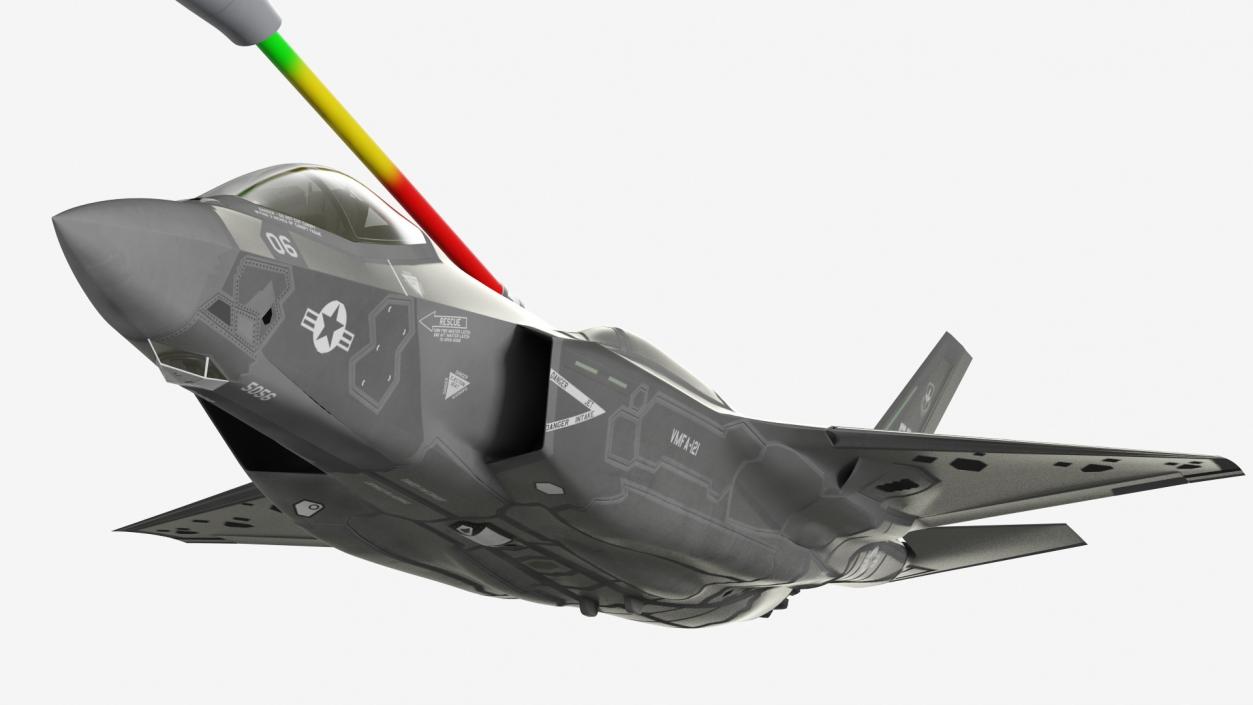 3D Boeing KC 135 Stratotanker with F35 Lightning II model