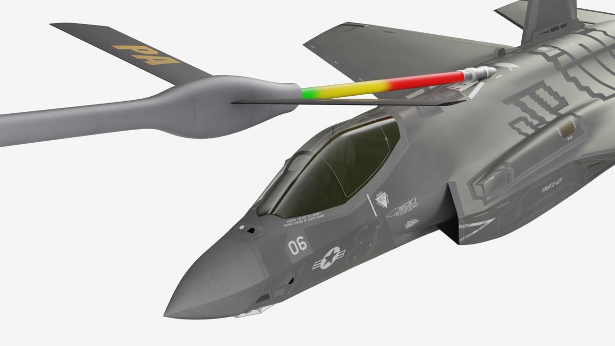 3D Boeing KC 135 Stratotanker with F35 Lightning II model