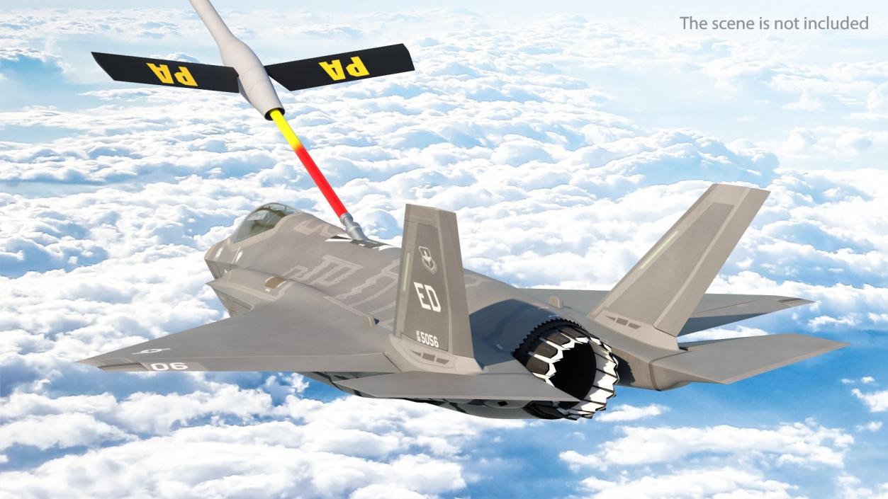 3D Boeing KC 135 Stratotanker with F35 Lightning II model