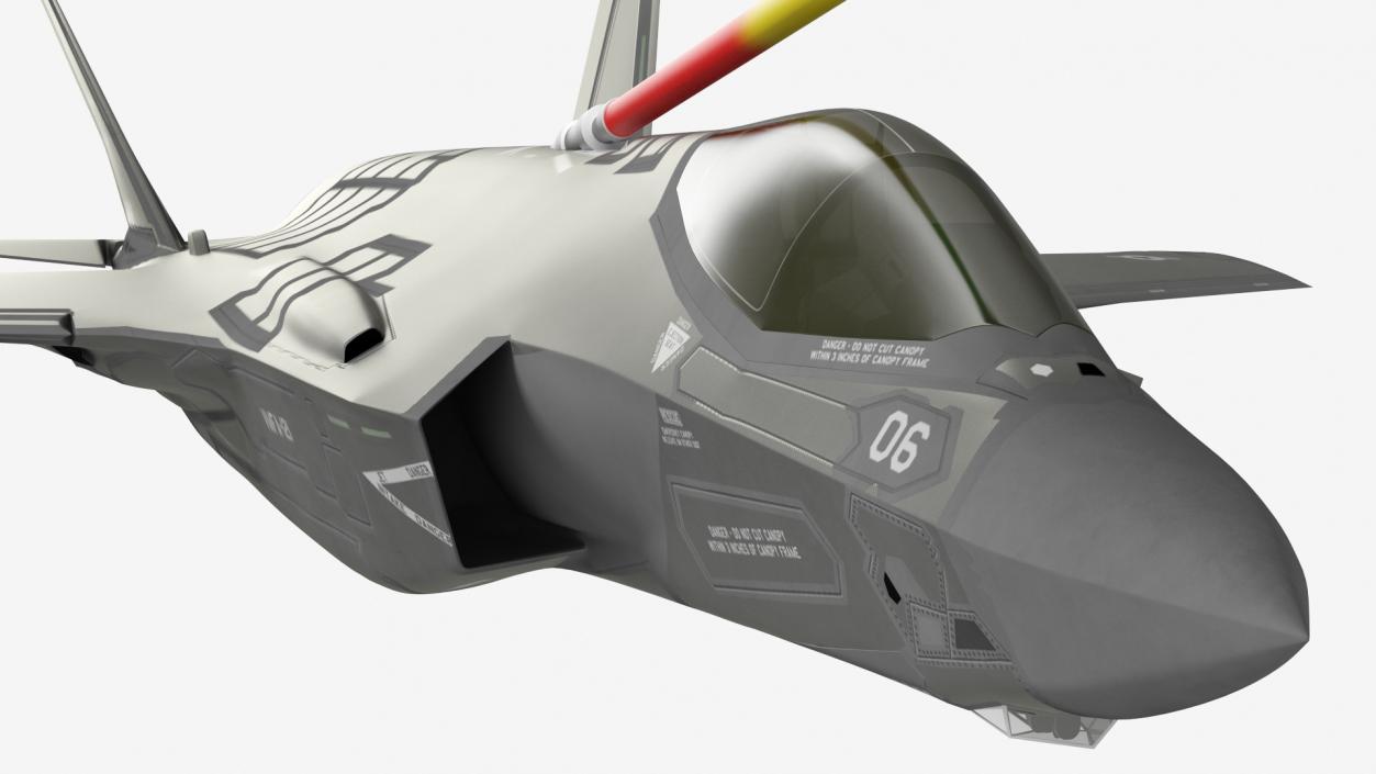 3D Boeing KC 135 Stratotanker with F35 Lightning II model