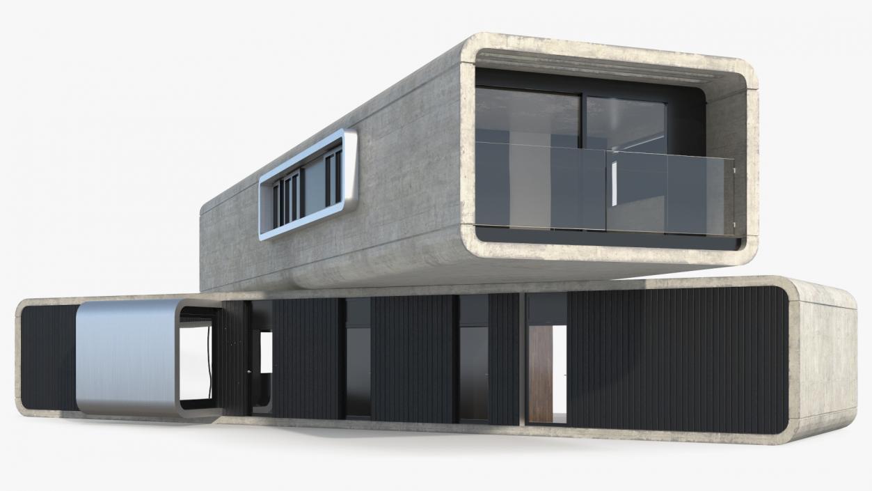 Concrete Modernist House 3D model