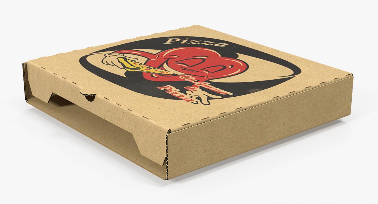 3D Medium Size Pizza Box