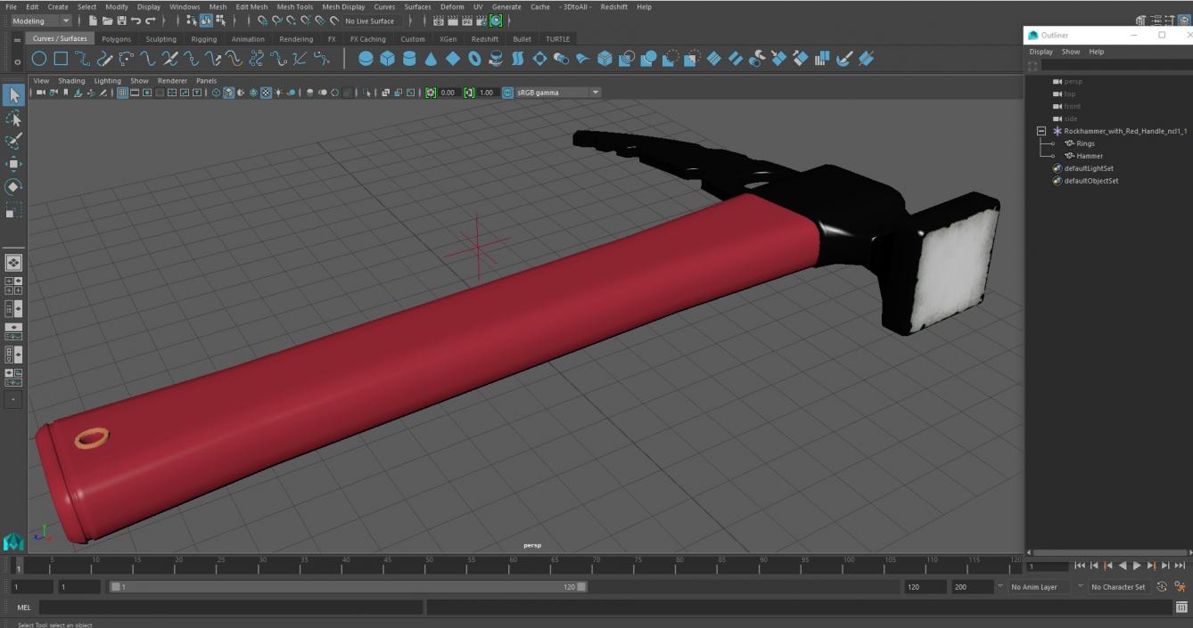 3D Rockhammer with Red Handle