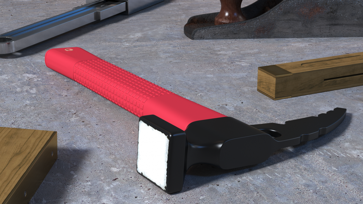 3D Rockhammer with Red Handle