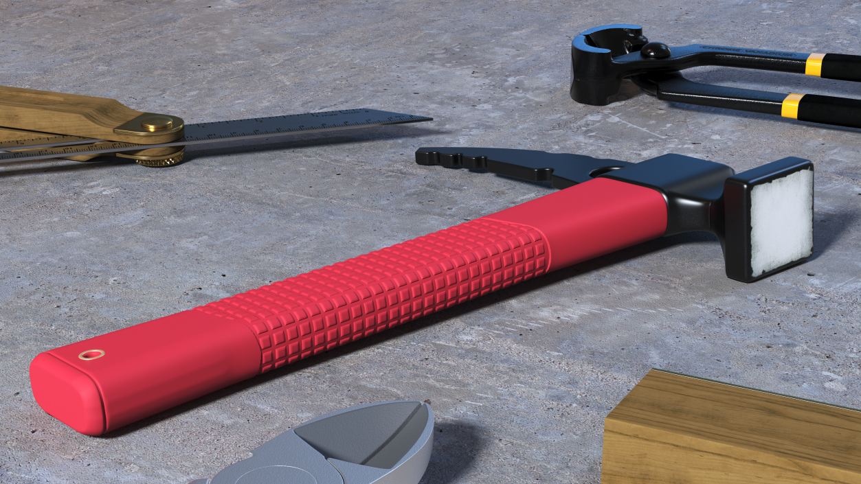 3D Rockhammer with Red Handle