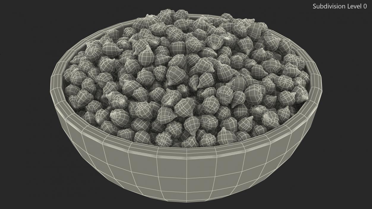 3D model Chickpeas Beans in a Bowl