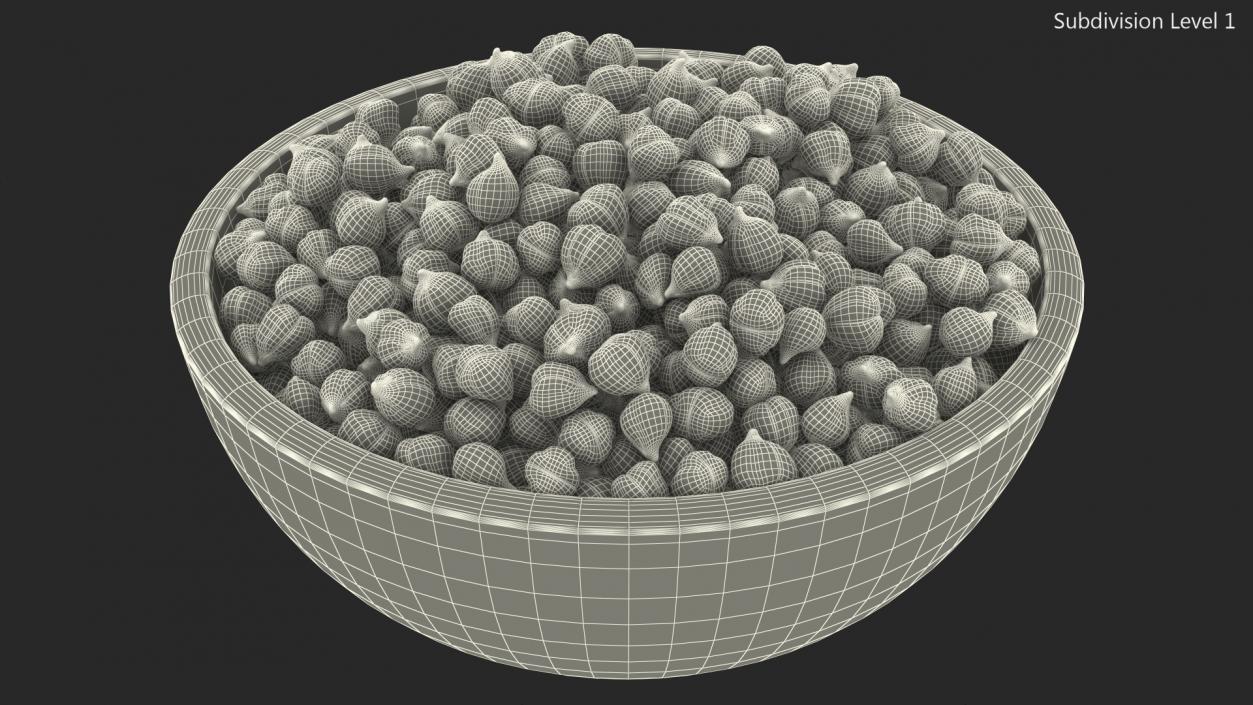 3D model Chickpeas Beans in a Bowl