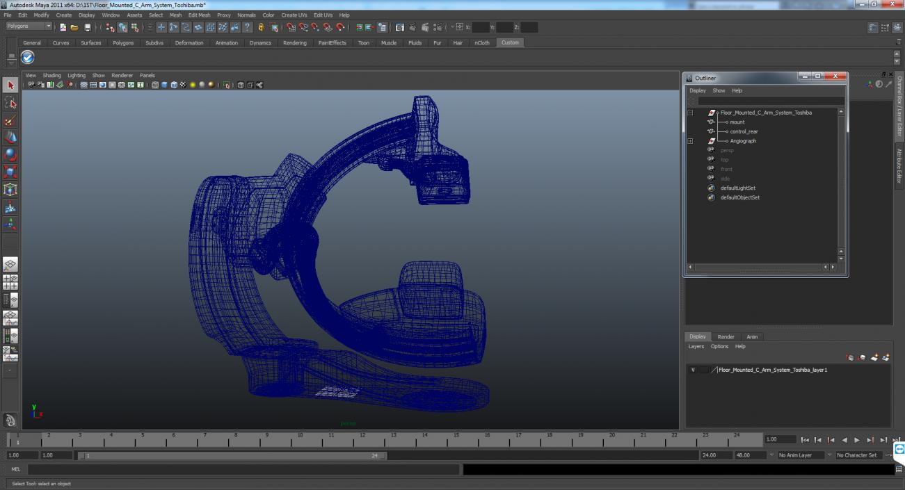 Floor Mounted C-Arm System Toshiba 3D model