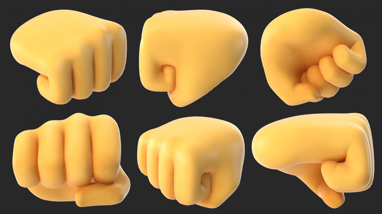 Oncoming Fist Emoji 3D model