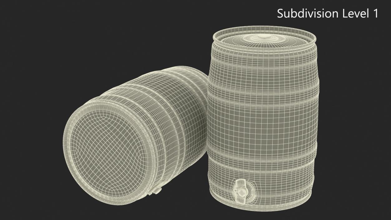 3D Krusovice Beer 5 Liter Barrel 2