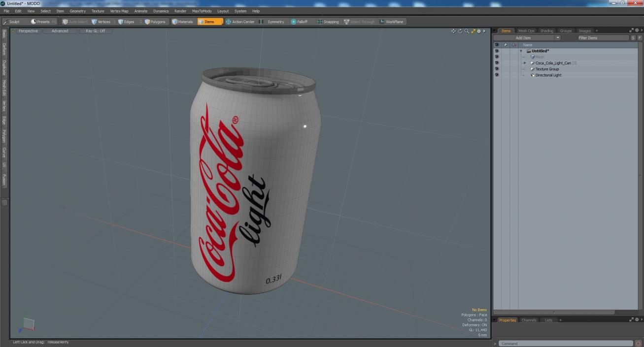 Coca Cola Light Can 3D model