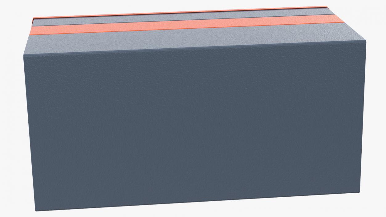 Metal Cantilever Tool Box Orange Rigged 3D model