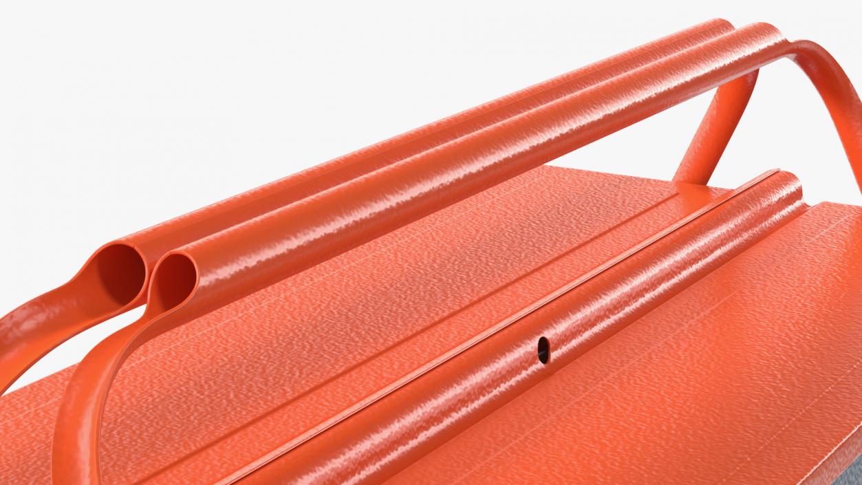 Metal Cantilever Tool Box Orange Rigged 3D model