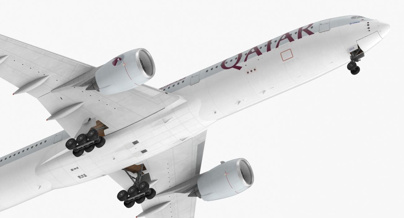 Airbus A350-1000 Qatar 3D