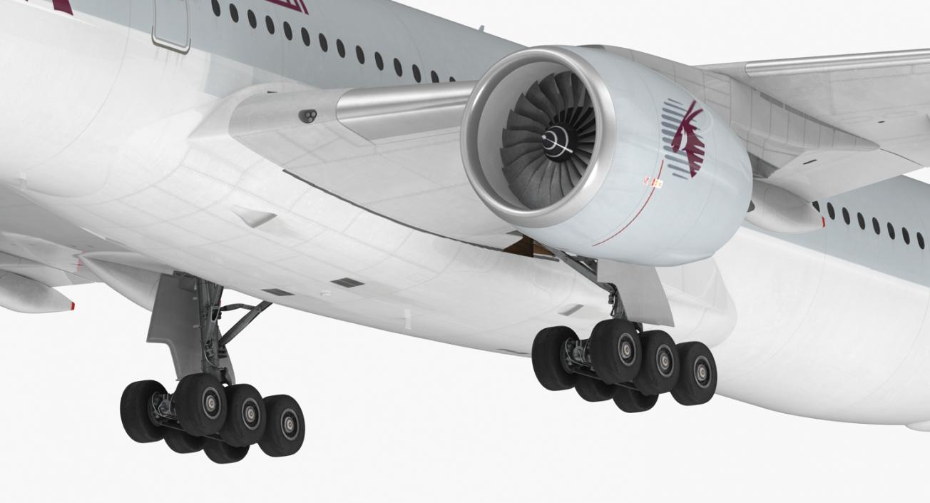 Airbus A350-1000 Qatar 3D