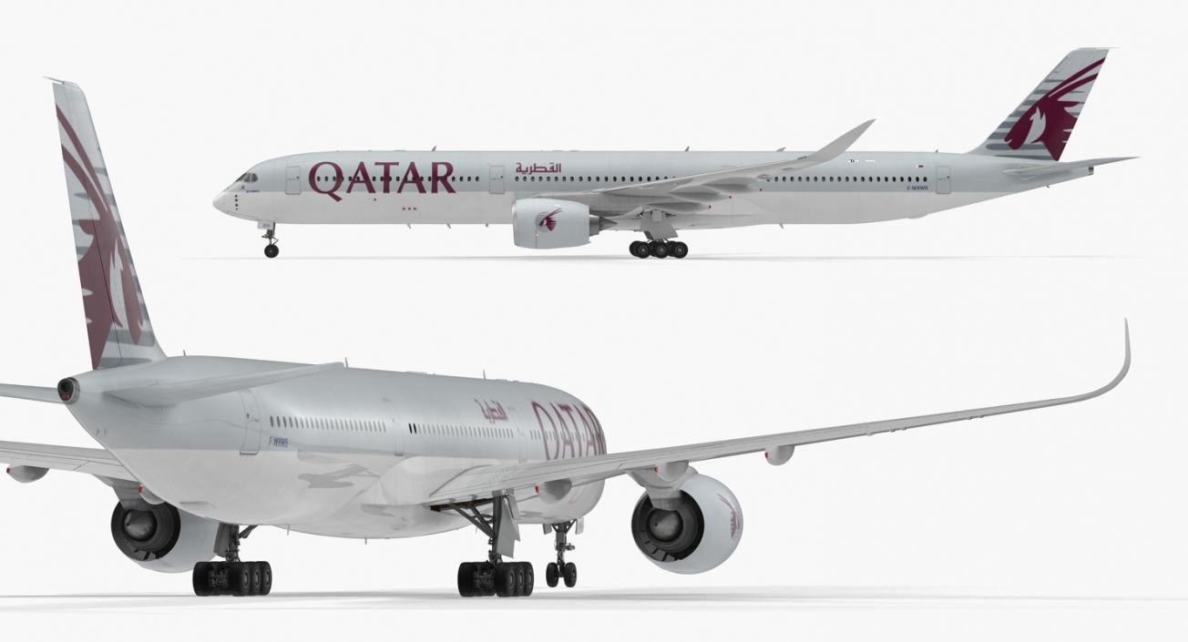 Airbus A350-1000 Qatar 3D