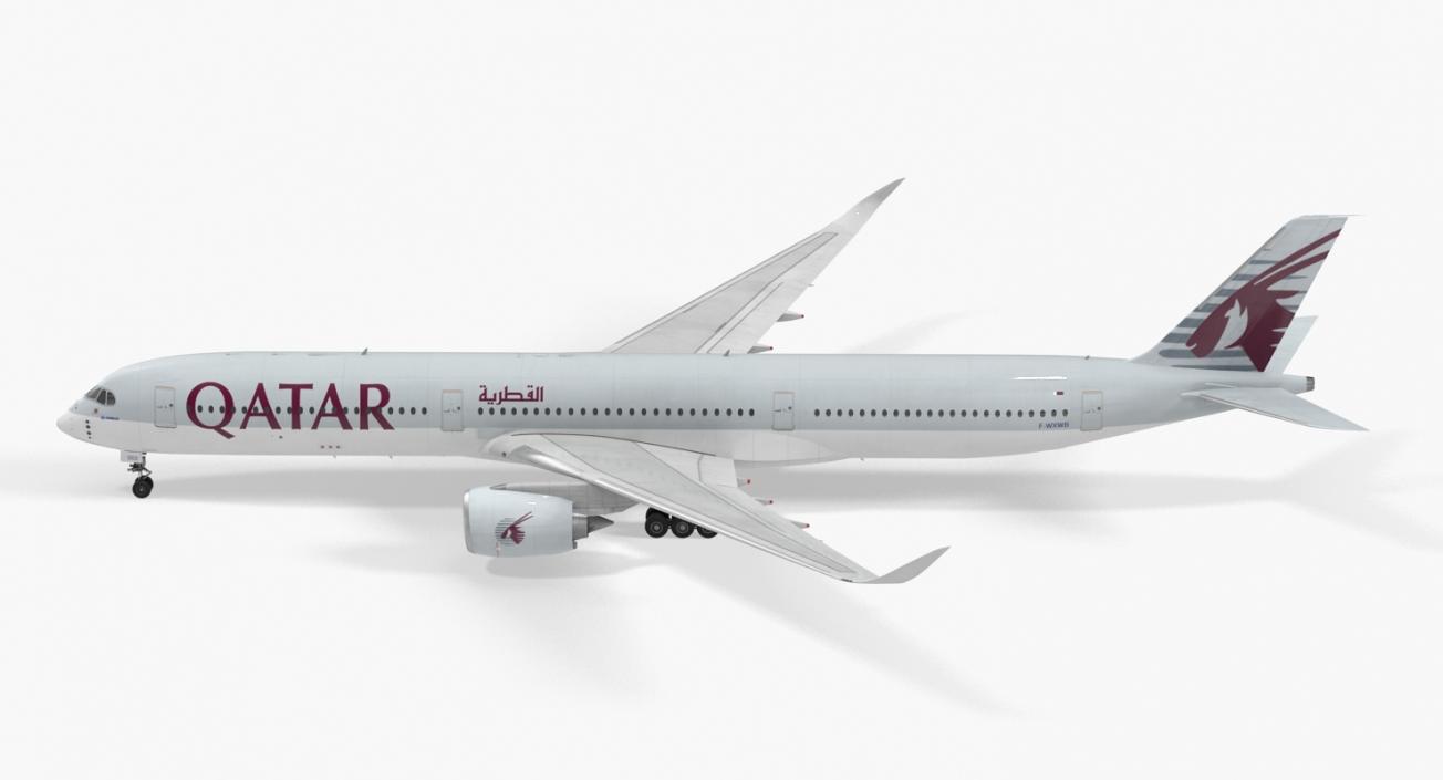 Airbus A350-1000 Qatar 3D