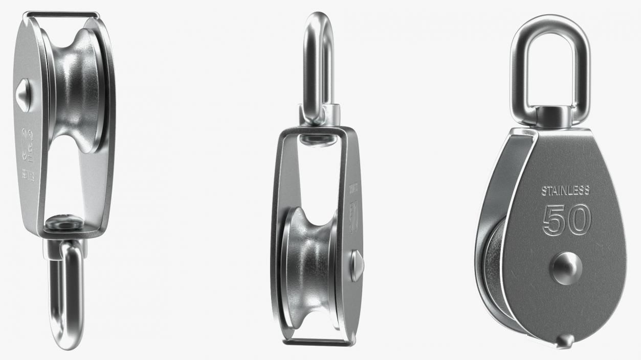 M50 Swivel Stainless Steel Pulley Block 3D model