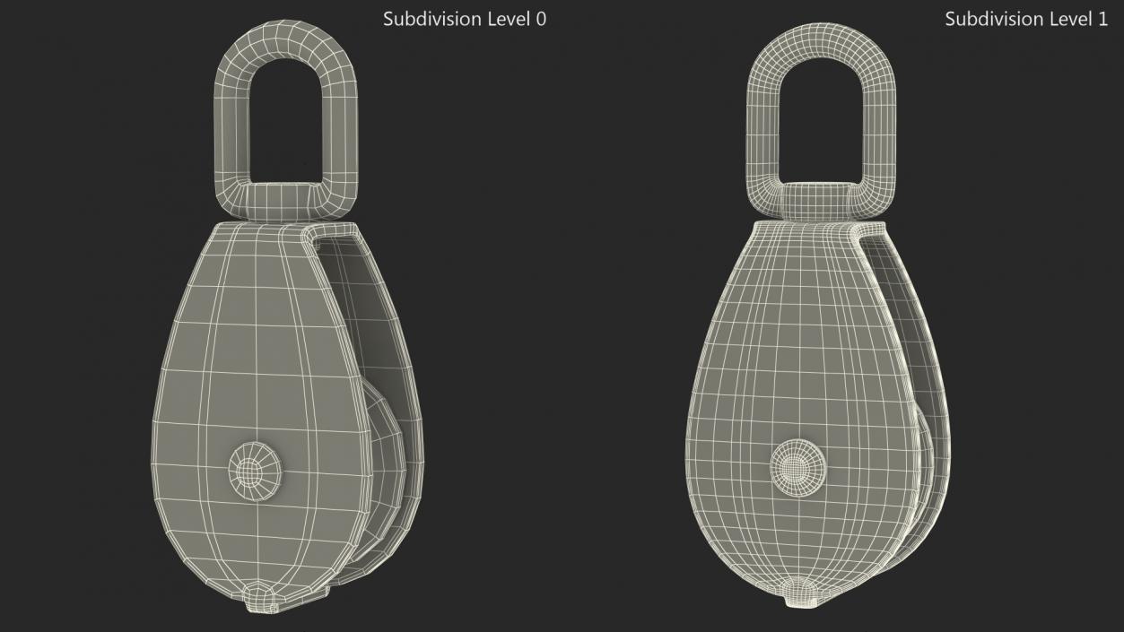 M50 Swivel Stainless Steel Pulley Block 3D model