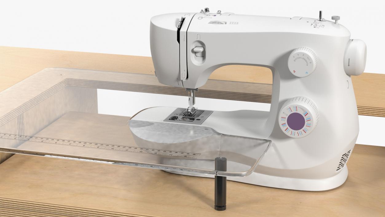 3D Horn Elements Sewing Table Unit Rigged model