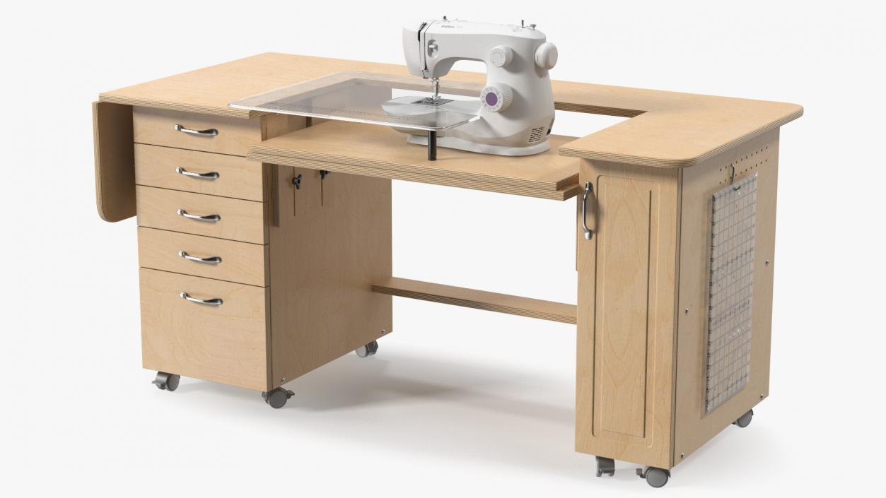 3D Horn Elements Sewing Table Unit Rigged model