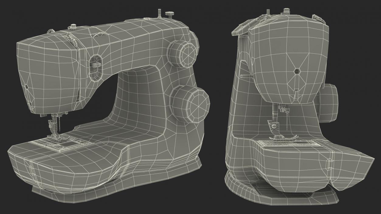 3D Horn Elements Sewing Table Unit Rigged model