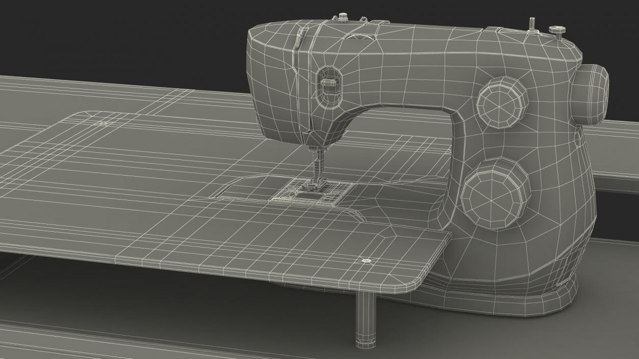 3D Horn Elements Sewing Table Unit Rigged model