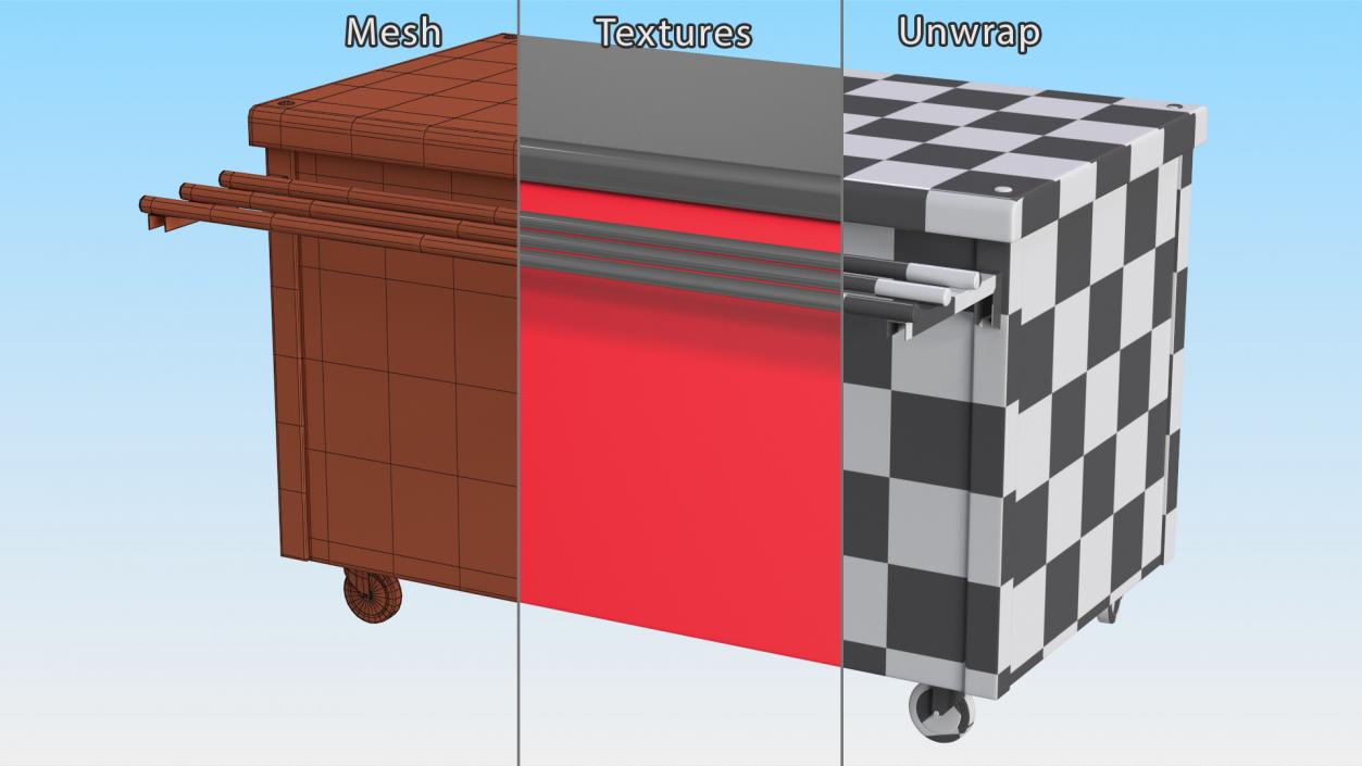 3D model Counter Self Service Line