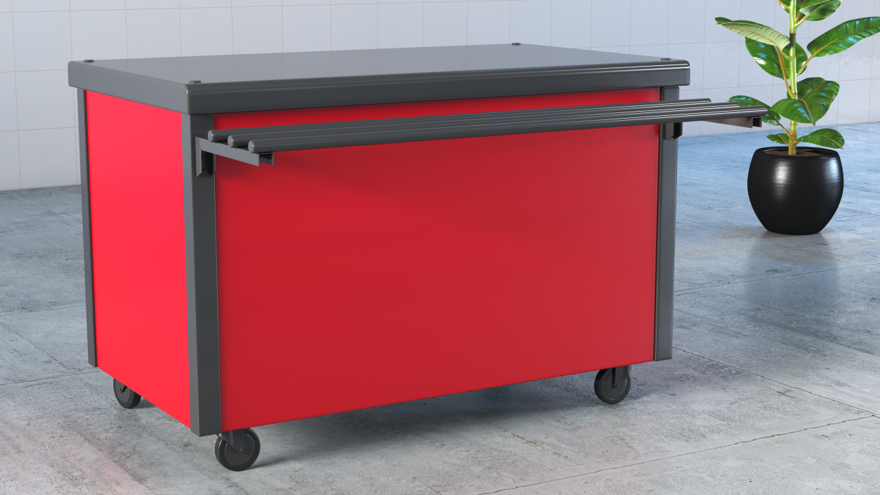 3D model Counter Self Service Line