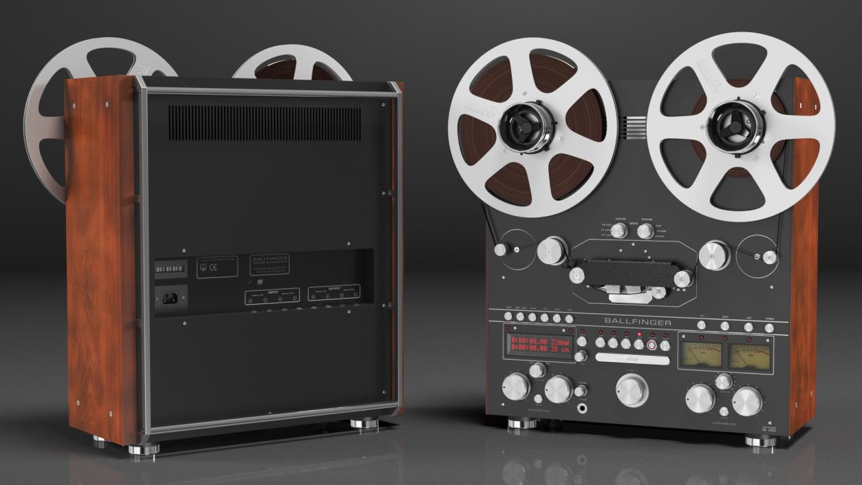 Open Reel Tape Machine M 063 H5 Black 3D