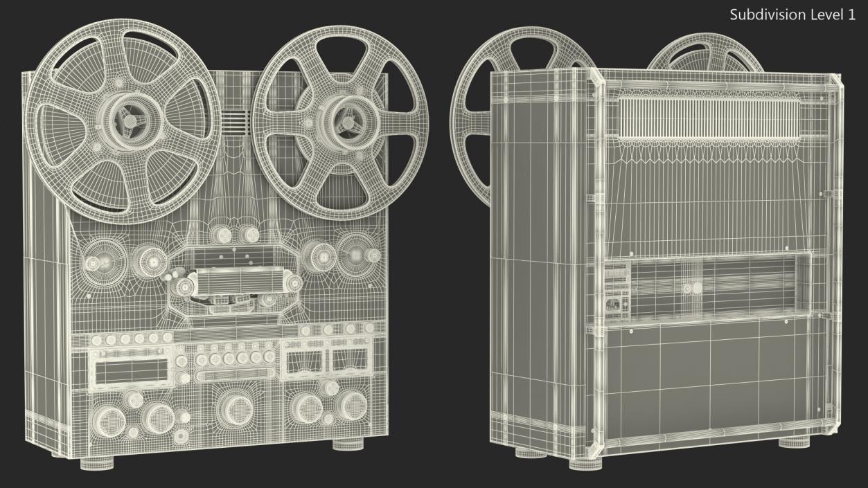 Open Reel Tape Machine M 063 H5 Black 3D