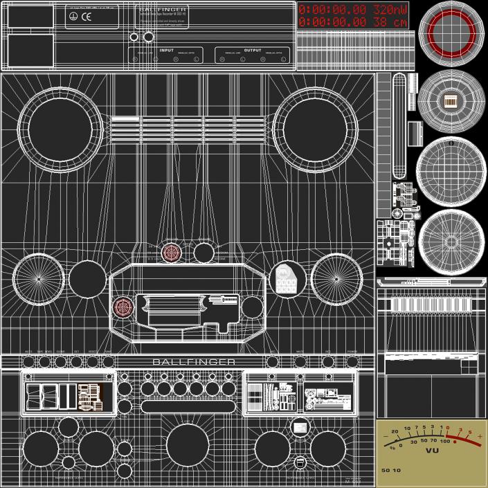 Open Reel Tape Machine M 063 H5 Black 3D