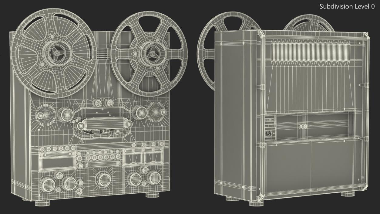 Open Reel Tape Machine M 063 H5 Black 3D