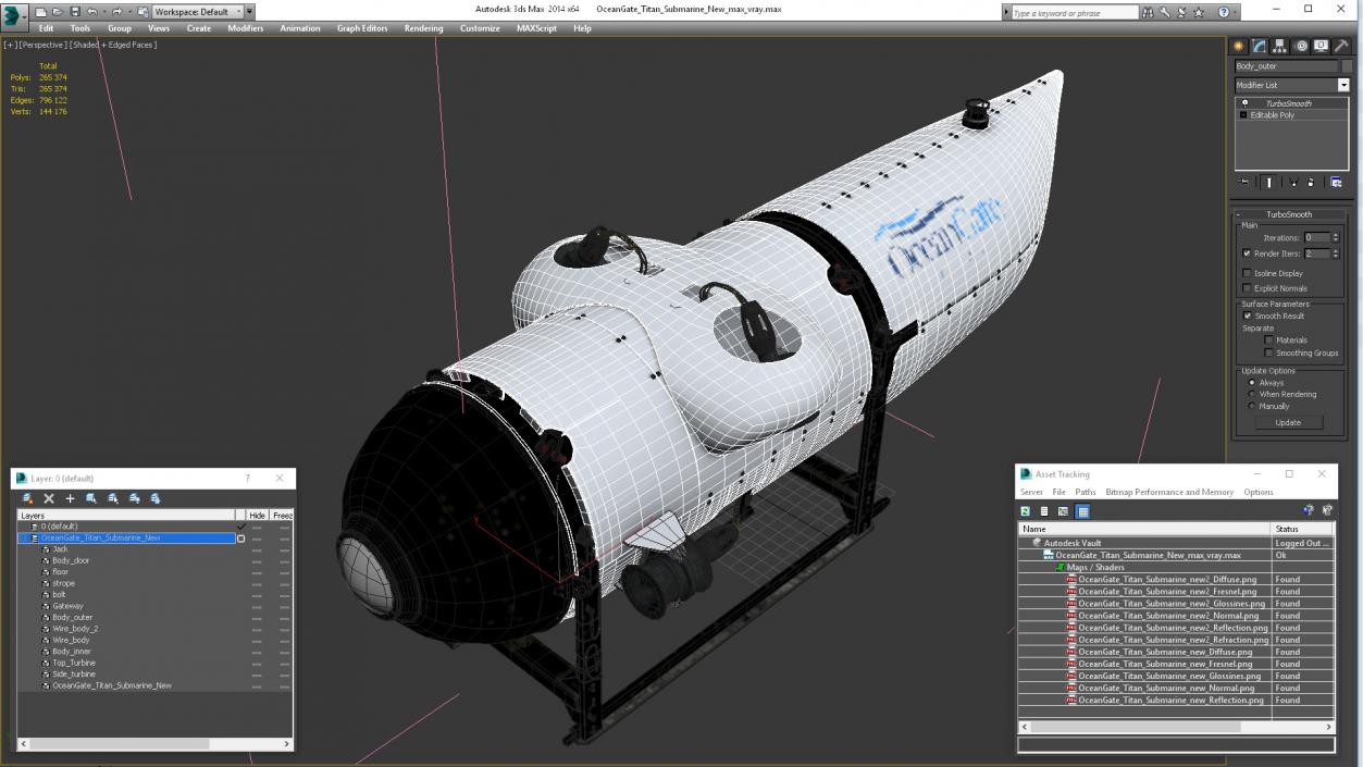 OceanGate Titan Submarine New 3D model