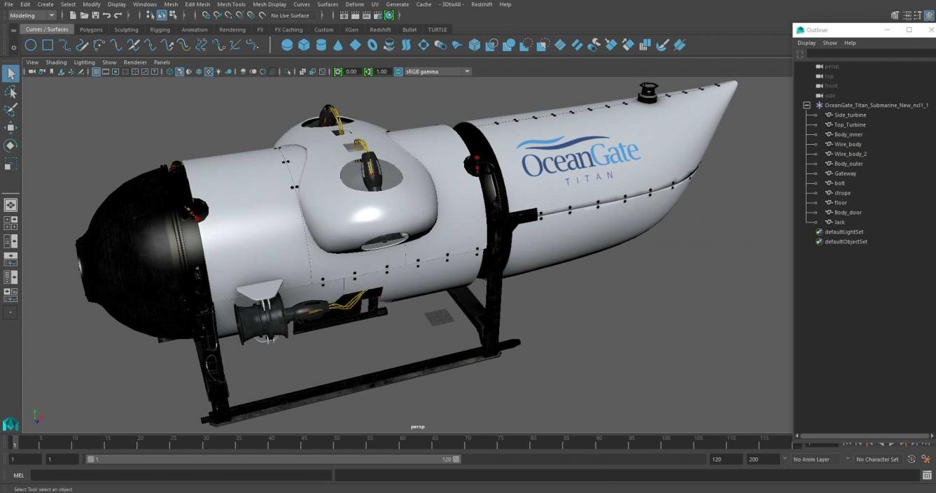 OceanGate Titan Submarine New 3D model