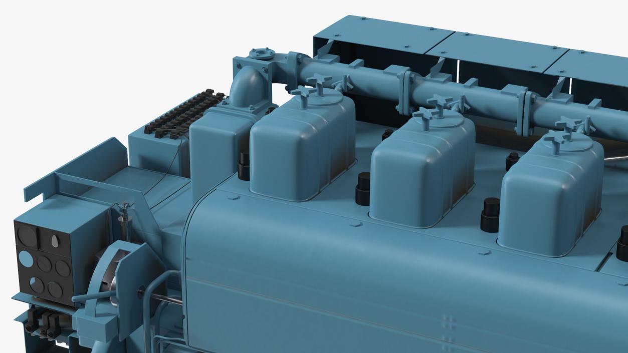 3D model Marine Engine Blue 2