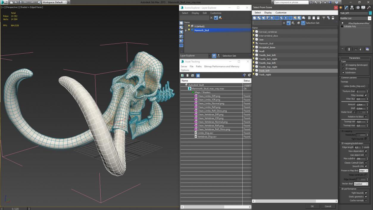 3D Mammoth Skull model