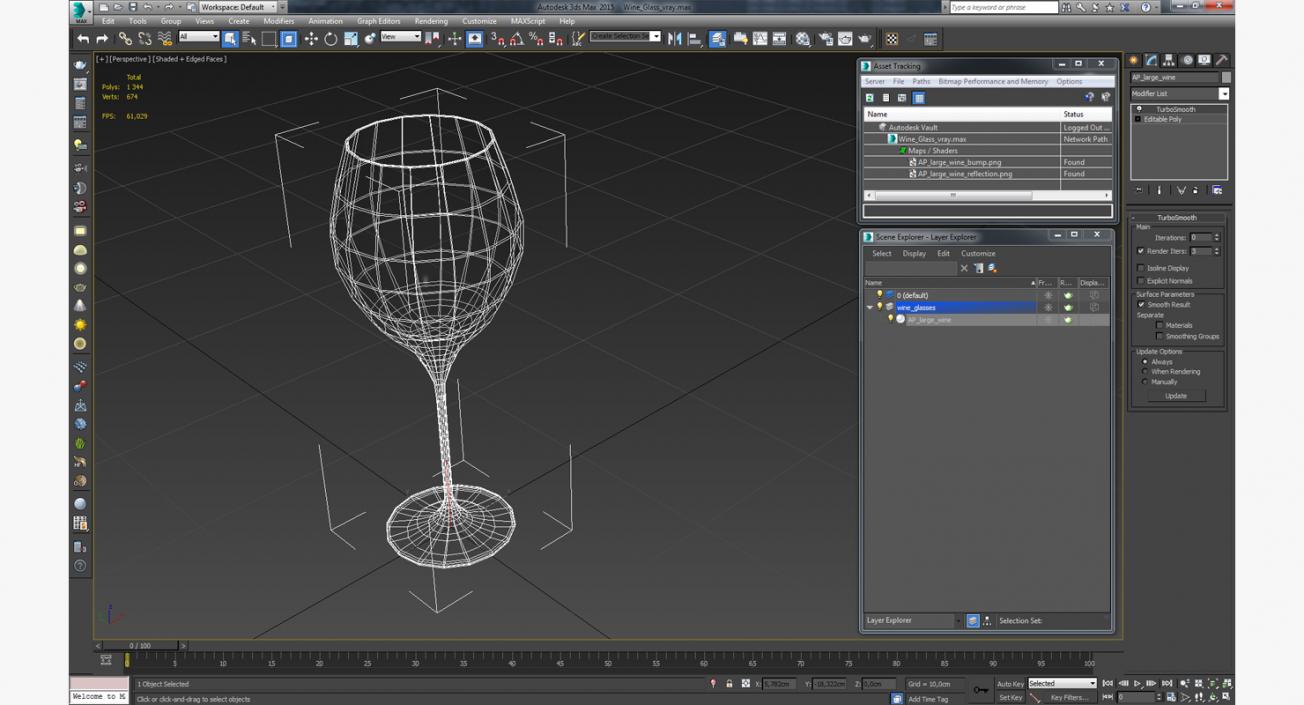 3D model Wine Glass