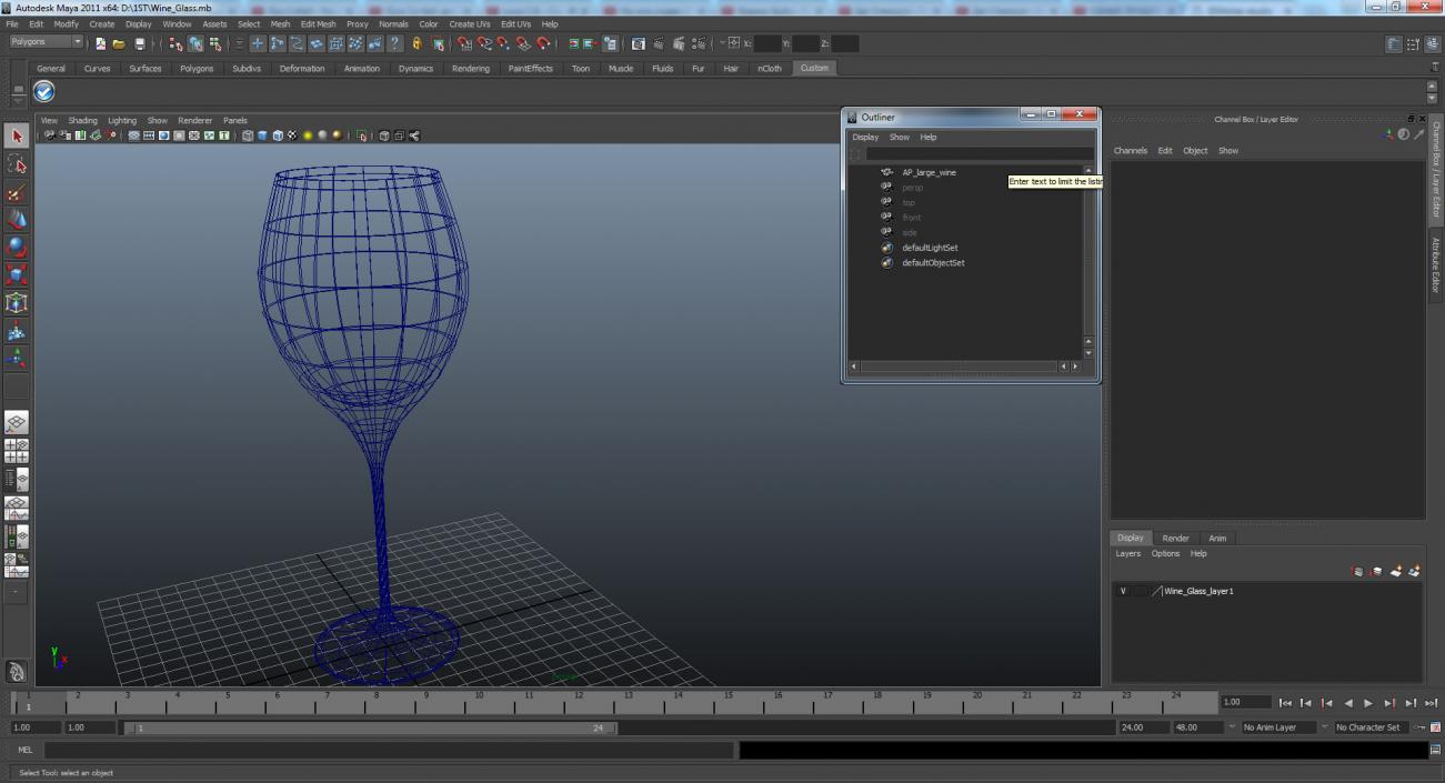 3D model Wine Glass