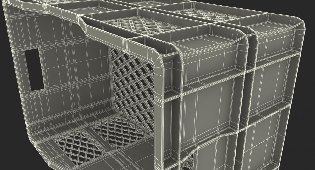 3D model Vegetable Square Plastic Crate