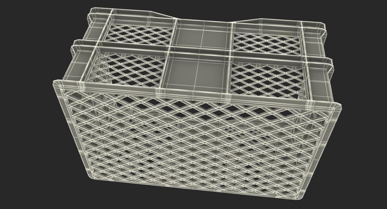 3D model Vegetable Square Plastic Crate