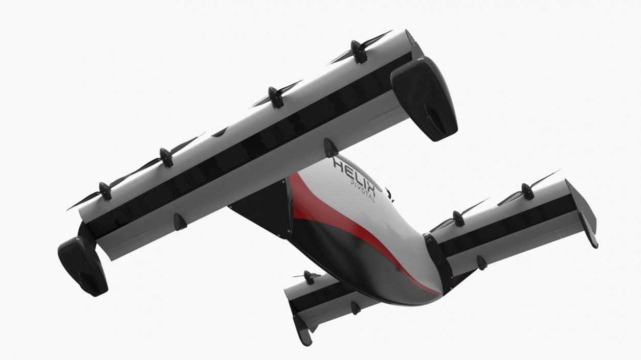 Helix Pivotal Electric VTOL Aircraft Rigged for Cinema 4D 3D