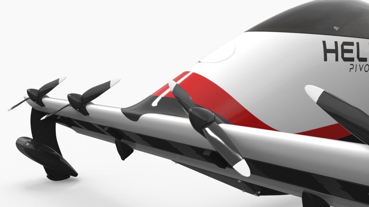 Helix Pivotal Electric VTOL Aircraft Rigged for Cinema 4D 3D