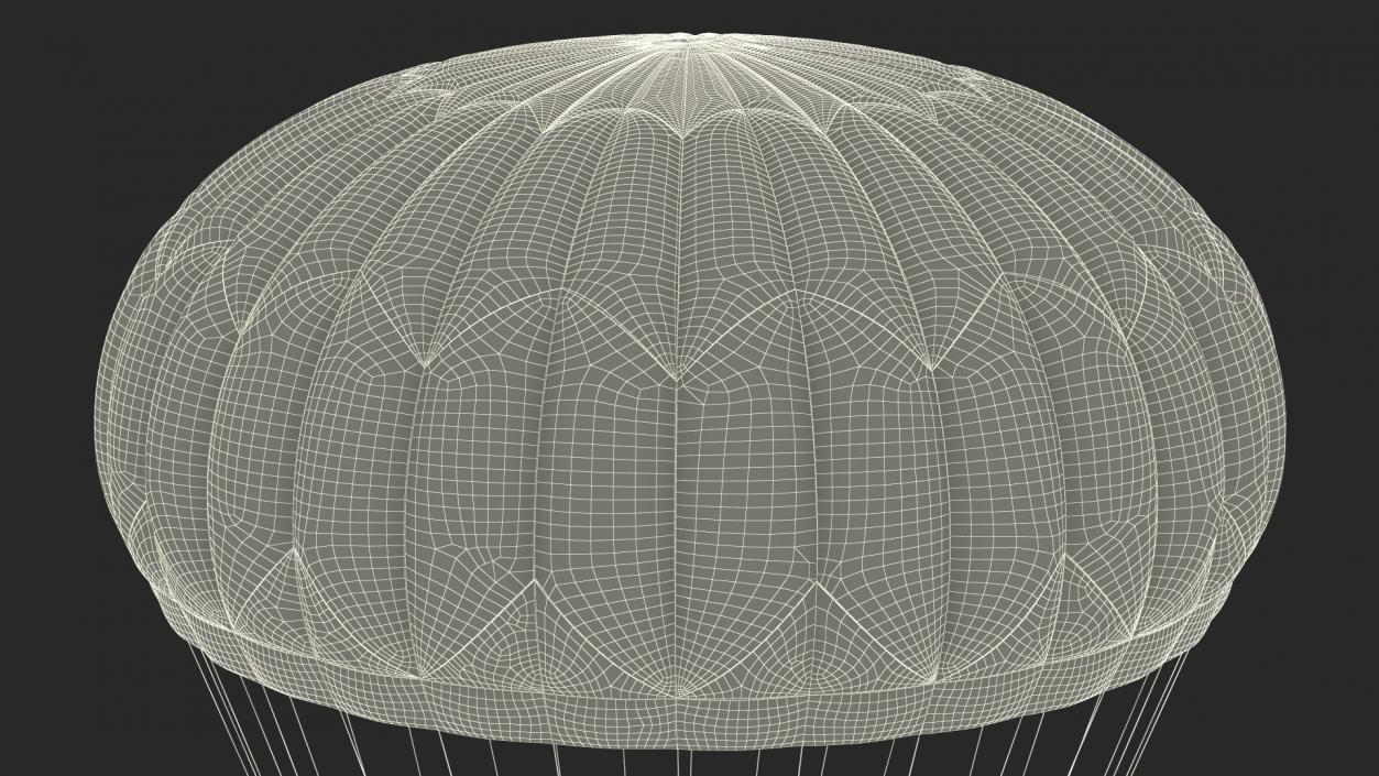 Dome Gray Parachute 3D model