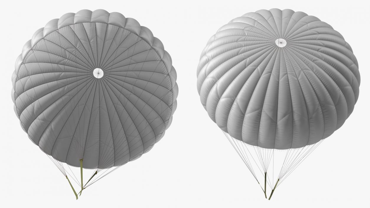 Dome Gray Parachute 3D model