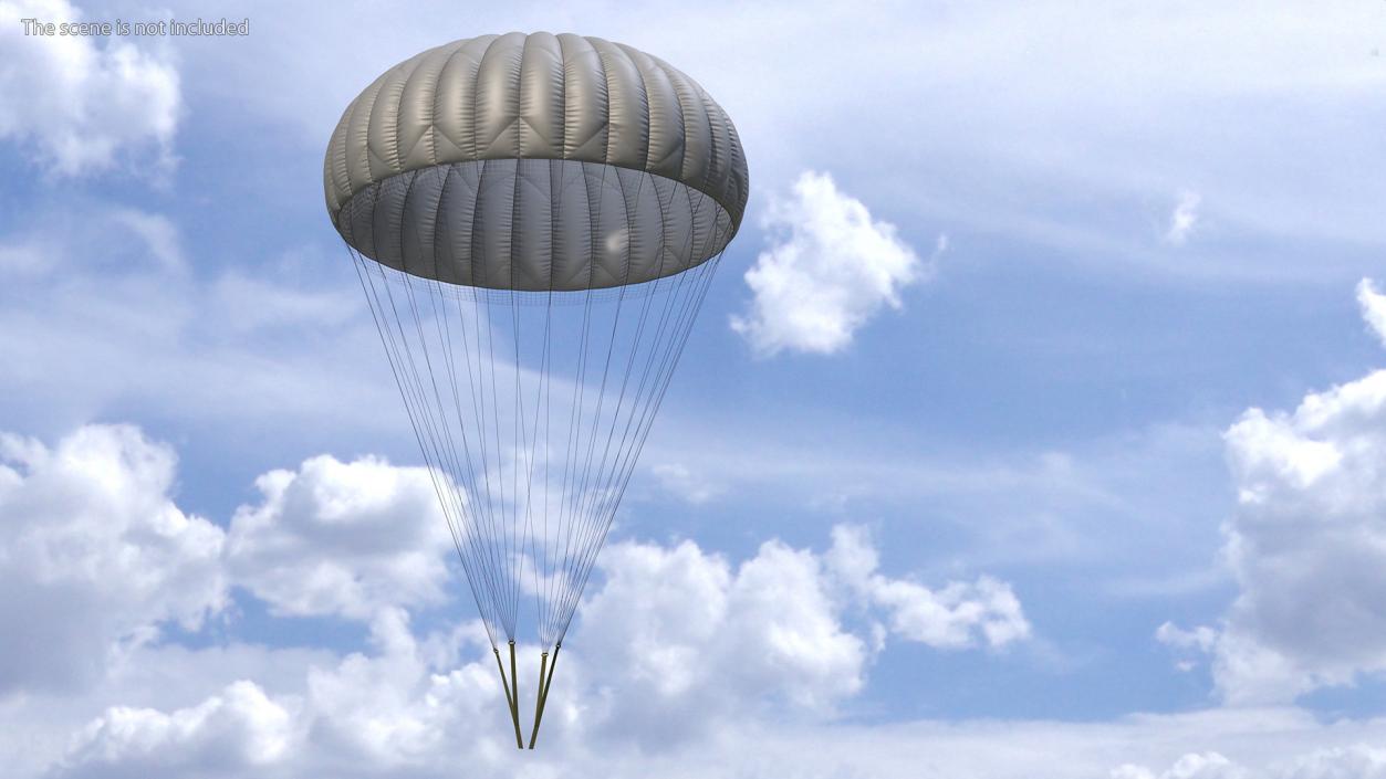 Dome Gray Parachute 3D model