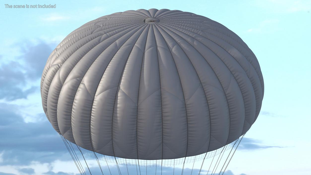 Dome Gray Parachute 3D model