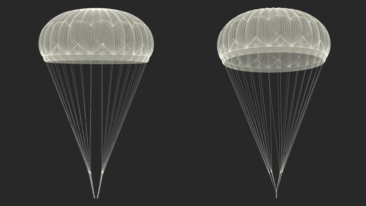 Dome Gray Parachute 3D model