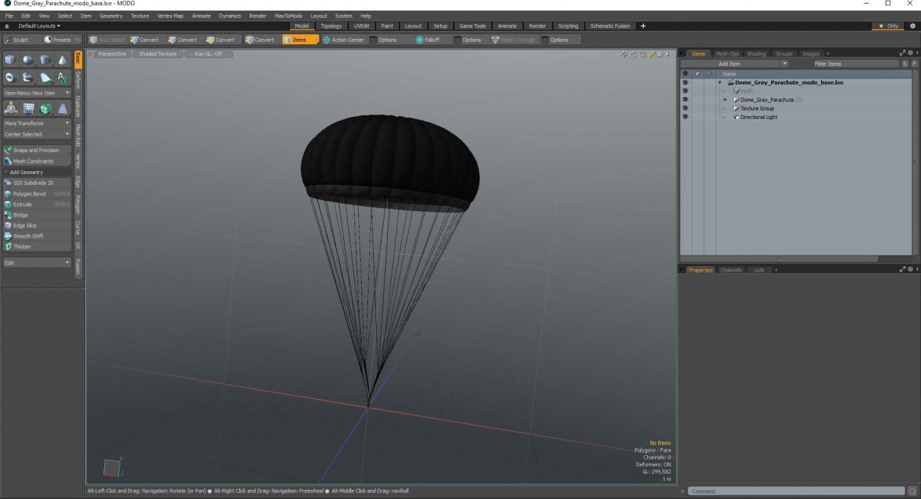 Dome Gray Parachute 3D model