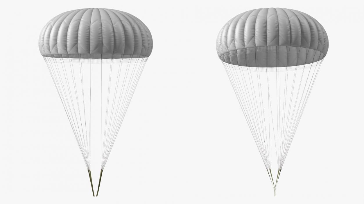 Dome Gray Parachute 3D model